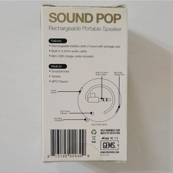 GEMS Compact Speaker Rechargeable Portable Speaker (Gold Brown) - Picture 5 of 5